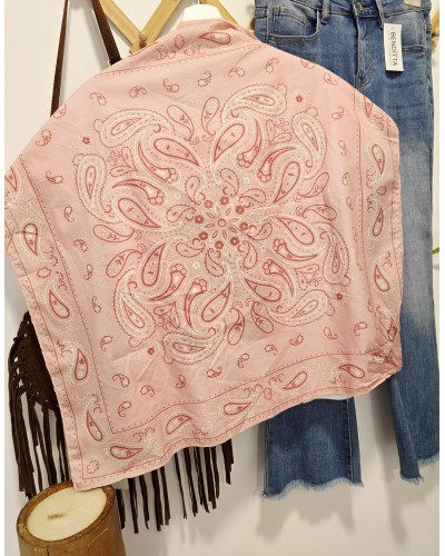 Pañuelo Bandana Rosa