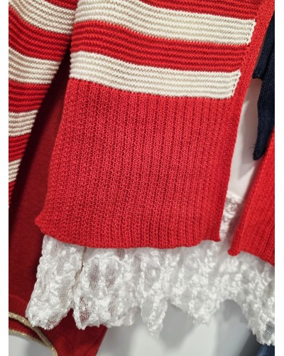 Cardigan Rayas / Lazada Rojo