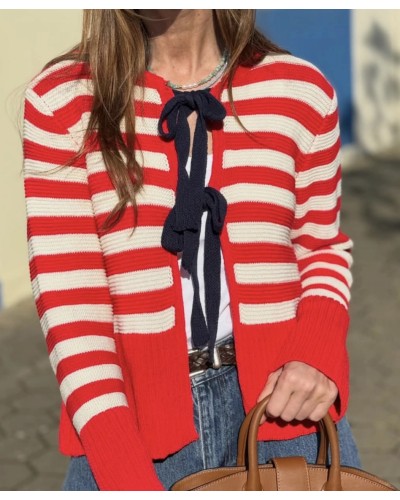 Cardigan Rayas / Lazada Rojo