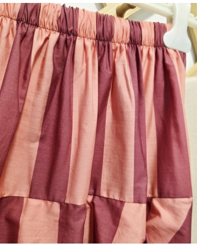 Falda Volantes / Rayas Rosa