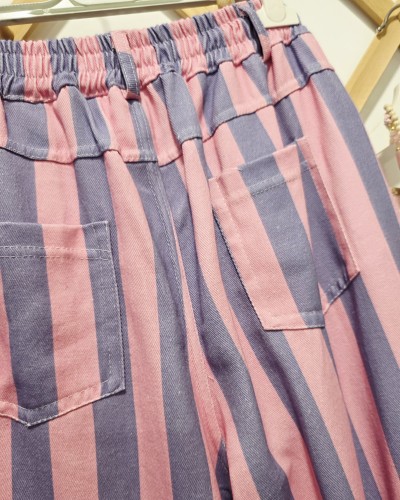 Jeans Barrel / Rayas Rosa