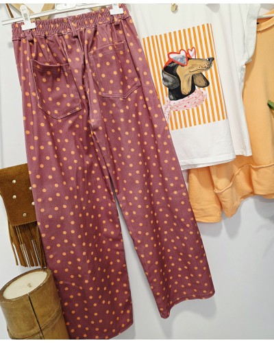 Jeans Lunares Rosa / Naranja