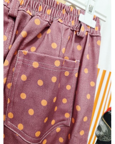 Jeans Lunares Rosa / Naranja