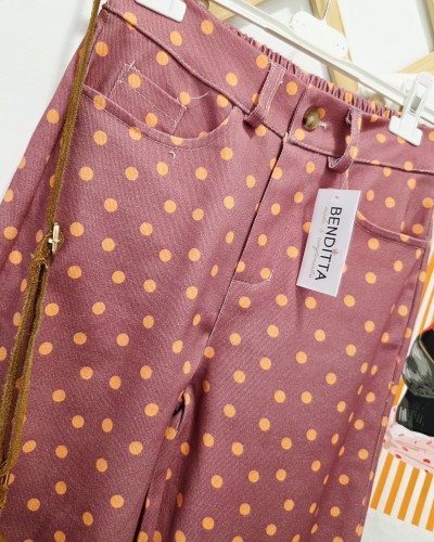 Jeans Lunares Rosa / Naranja