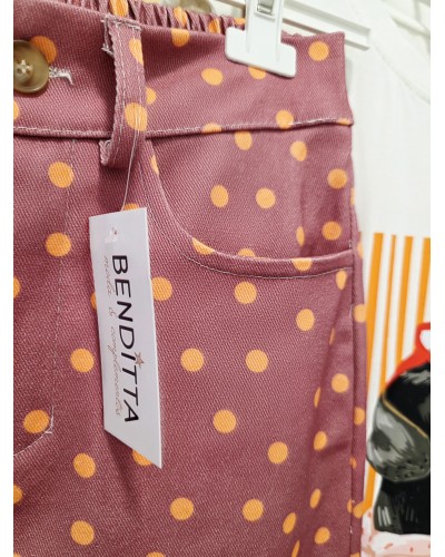 Jeans Lunares Rosa / Naranja