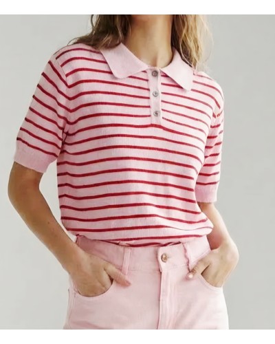 Polo Punto Fino / Rayas Rosa