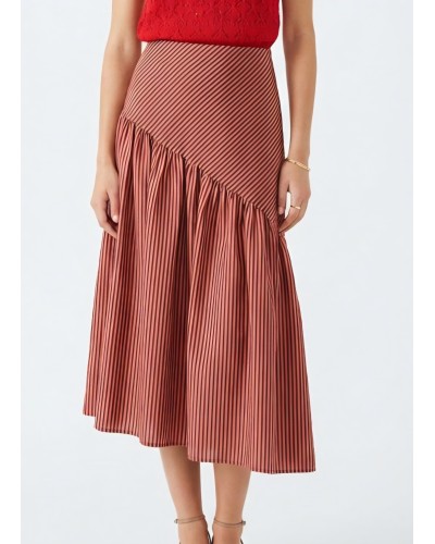 Falda Volante Rosa / Chocolate