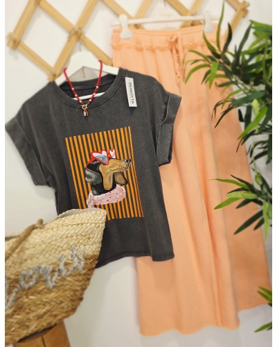 Camiseta Lavado Teckel / Gafas Corazón