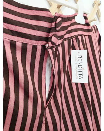 Pantalón Rayas Rosa / Chocolate