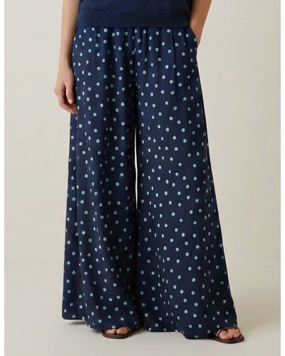 Pantalón Fluido / Lunares Azul