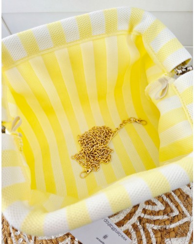 Bolso Cierre / Rayas Amarillo
