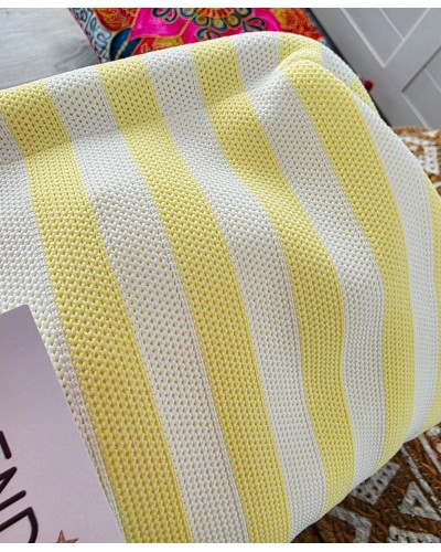 Bolso Cierre / Rayas Amarillo