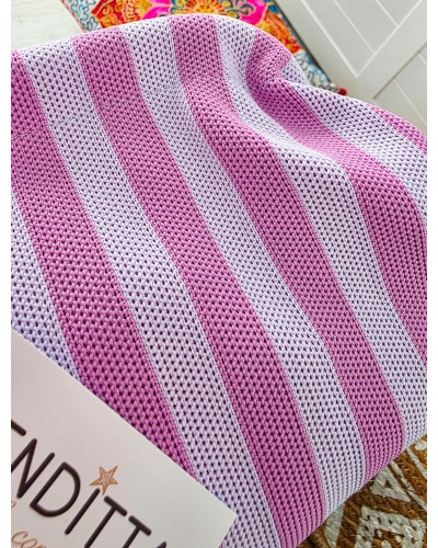 Bolso Cierre / Rayas Malva