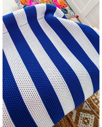 Bolso Cierre / Rayas Azul