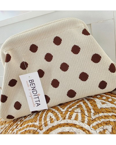 Bolso Cierre / Lunares Crudo