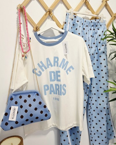 Camiseta Charme París Azul