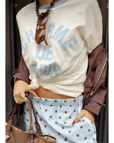 Camiseta Charme París Azul