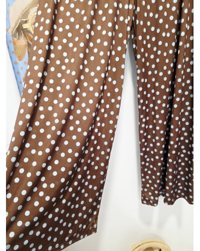 Pantalón Fluido / Lunares Marrón