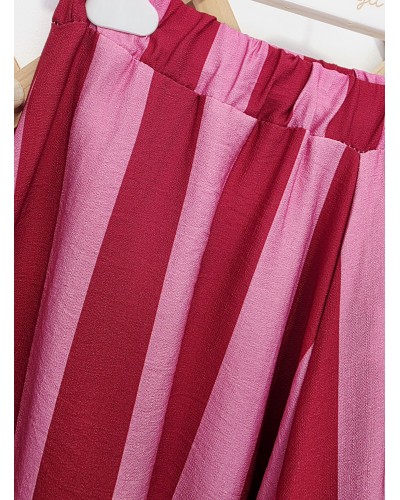 Pantalón Ancho Rosa / Rojo