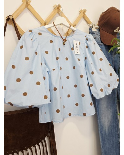 Blusa Lunares / Lazada Azul