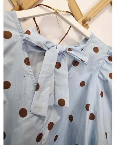 Blusa Lunares / Lazada Azul