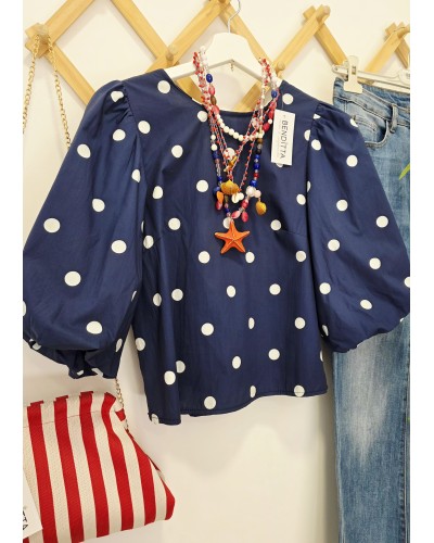 Blusa Lunares / Lazada Marino