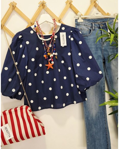 Blusa Lunares / Lazada Marino
