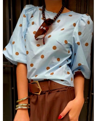 Blusa Lunares / Lazada Azul