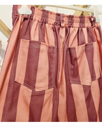 Jeans Bolsillos / Rayas Rosa