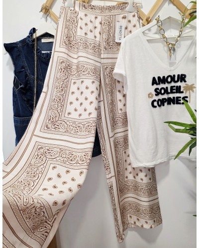 Pantalón Bandana Tostado