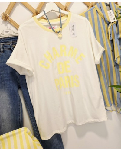 Camiseta Charme París Amarillo