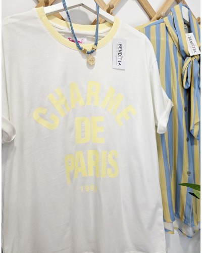 Camiseta Charme París Amarillo