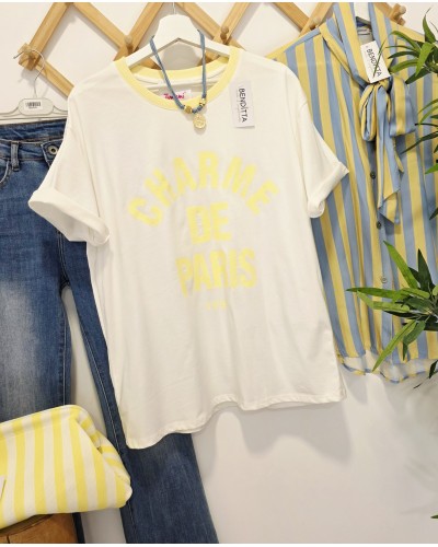 Camiseta Charme París Amarillo