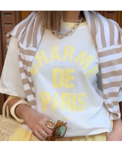 Camiseta Charme París Amarillo