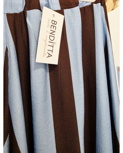 Pantalón Ancho Celeste / Chocolate