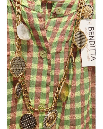 Blusa Vichy Verde / Rosa