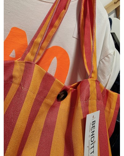 Maxi Shopper Rayas / Naranja
