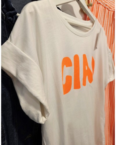 Camiseta Ciao Naranja Flúor