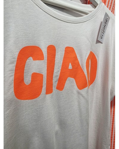 Camiseta Ciao Naranja Flúor