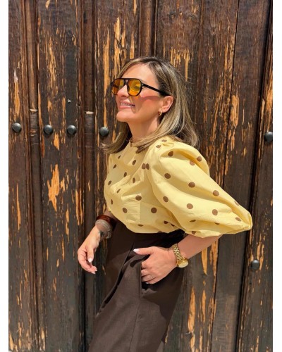 Blusa Lunares / Lazada Amarillo