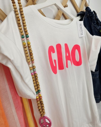 Camiseta Ciao Rosa Flúor