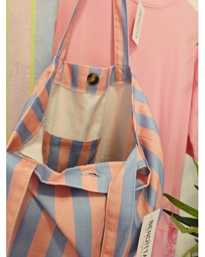 Maxi Shopper Rayas / Azul