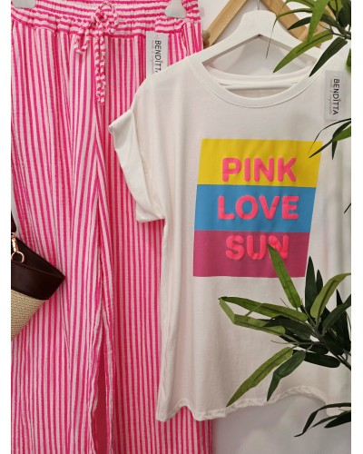 Camiseta Pink Love Sun