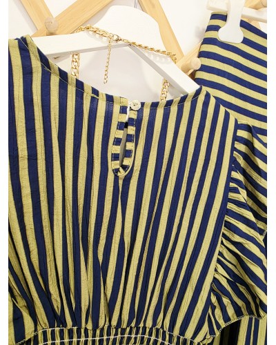 Blusa Nido de Abeja Oliva