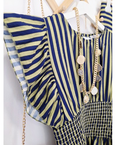 Blusa Nido de Abeja Oliva