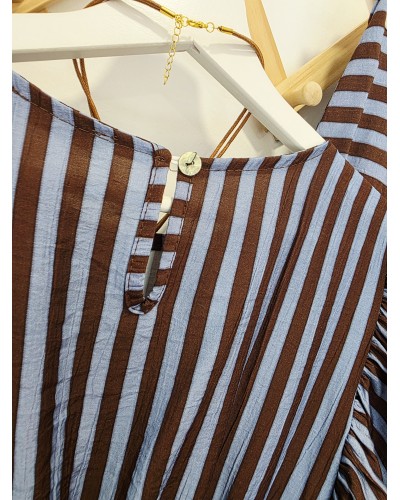 Blusa Nido de Abeja Azul