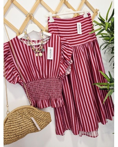 Blusa Nido de Abeja Rosa