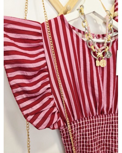 Blusa Nido de Abeja Rosa