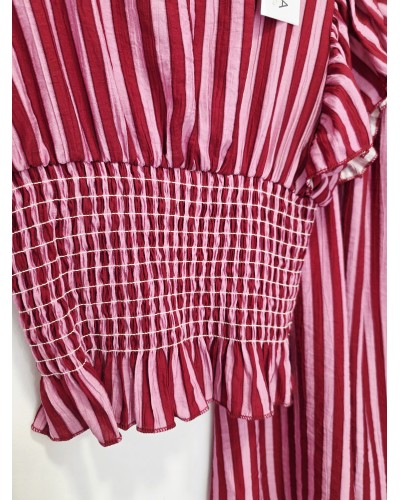 Blusa Nido de Abeja Rosa