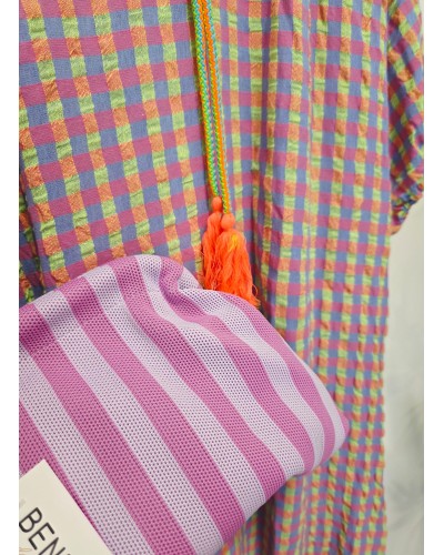 Vestido Borlas / Vichy Azul